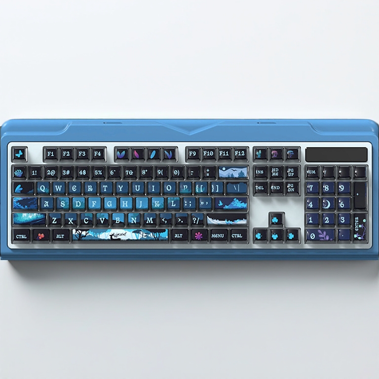 Bộ Keycap Pudding xuyên led, chất liệu PBT doubleshot  nhiều màu, keycaps