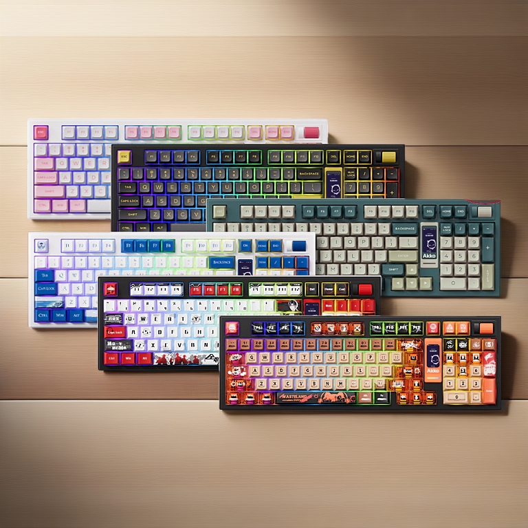 [HÀNG SẴN ] Bàn phím cơ không dây Akko 5098 |  5098B mạch xuôi, 3 mode , núm xoay, màn hình tft , led rgb, hotswap