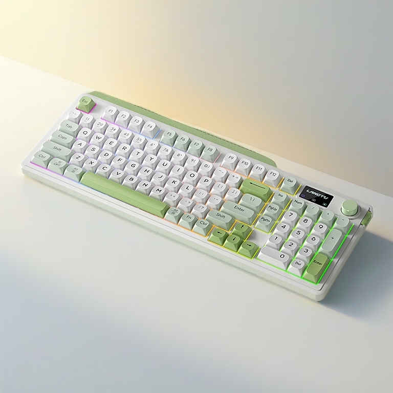Bàn phím LANGTU L98 giả cơ bluetooth không dây/có dây silent pin sạc Led RGB hỗ trợ window/mac,ios