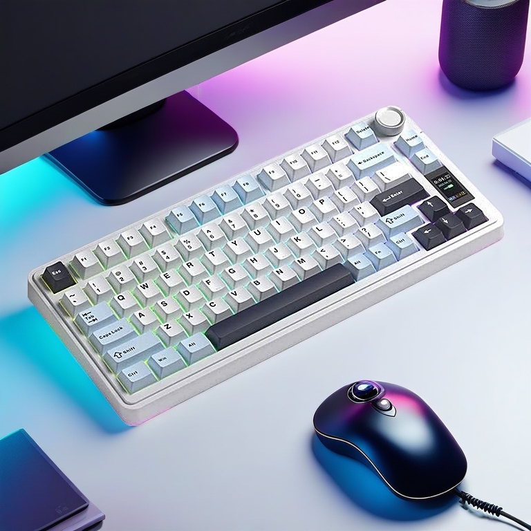 (NEW- SẴN) AULA  S75 PRO - Bàn phím custom không dây  | 3 mode | Mạch Xuôi | Núm Màn