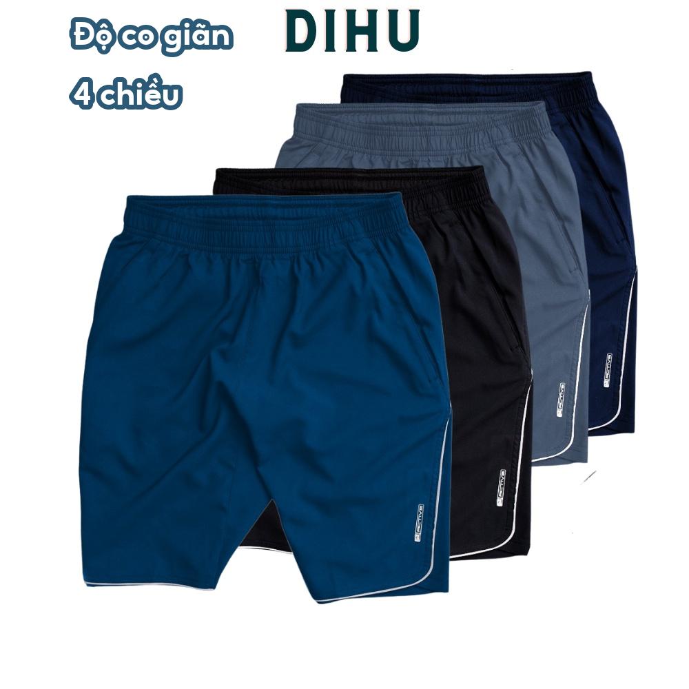 Quần đùi nam thể thao, Quần short chất vải gió mền mại co giãn thoải mái và mát DIHU fashion
