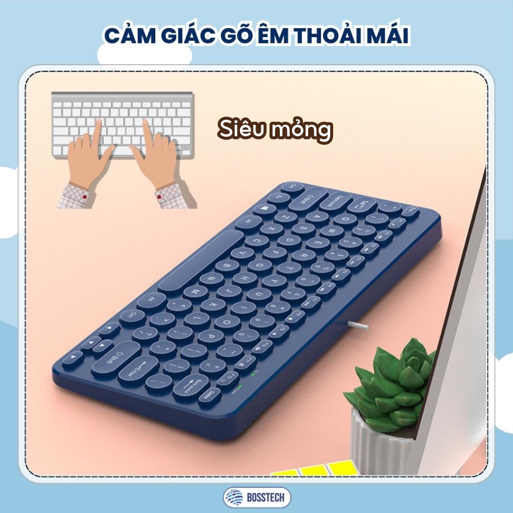 Bàn Phím Văn Phòng Có Dây KEY380 - Phím Tròn Thẩm Mỹ, Bấm Siêu Êm, Siêu Mỏng, Gọn Nhẹ, Kết Nối Dễ