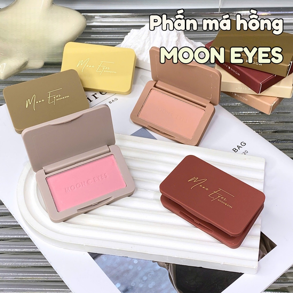 [MOON EYES] Phấn Má Hồng Moon Eyes Đơn Sắc Mịn Lì Tự Nhiên, Matte Blush, 6.5g