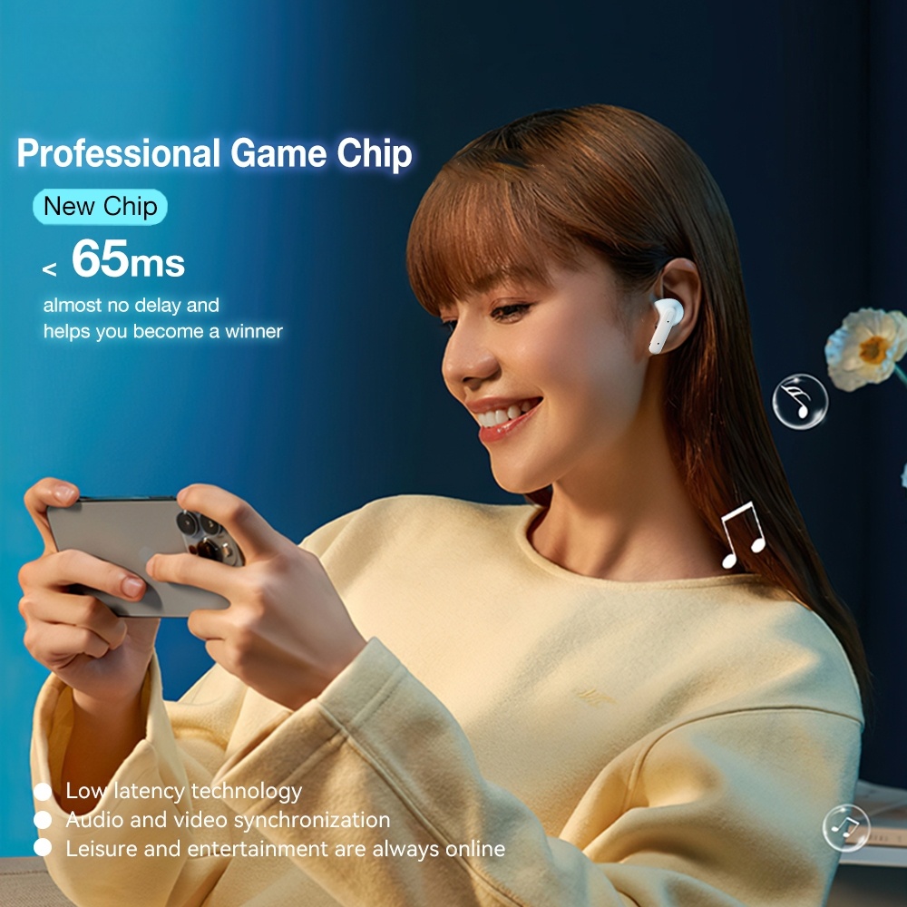 Tai nghe Bluetooth Realfit F3 ANC khử tiếng ồn có Mic 360°, IPX5 Điện tử chống nước