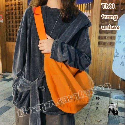 Túi Đeo Chéo Canvas Thời Trang Phù Hợp Đi Học , Đi Chơi Và Du Lịch -Vừa Tập Sách,Laptop_BiNZiU