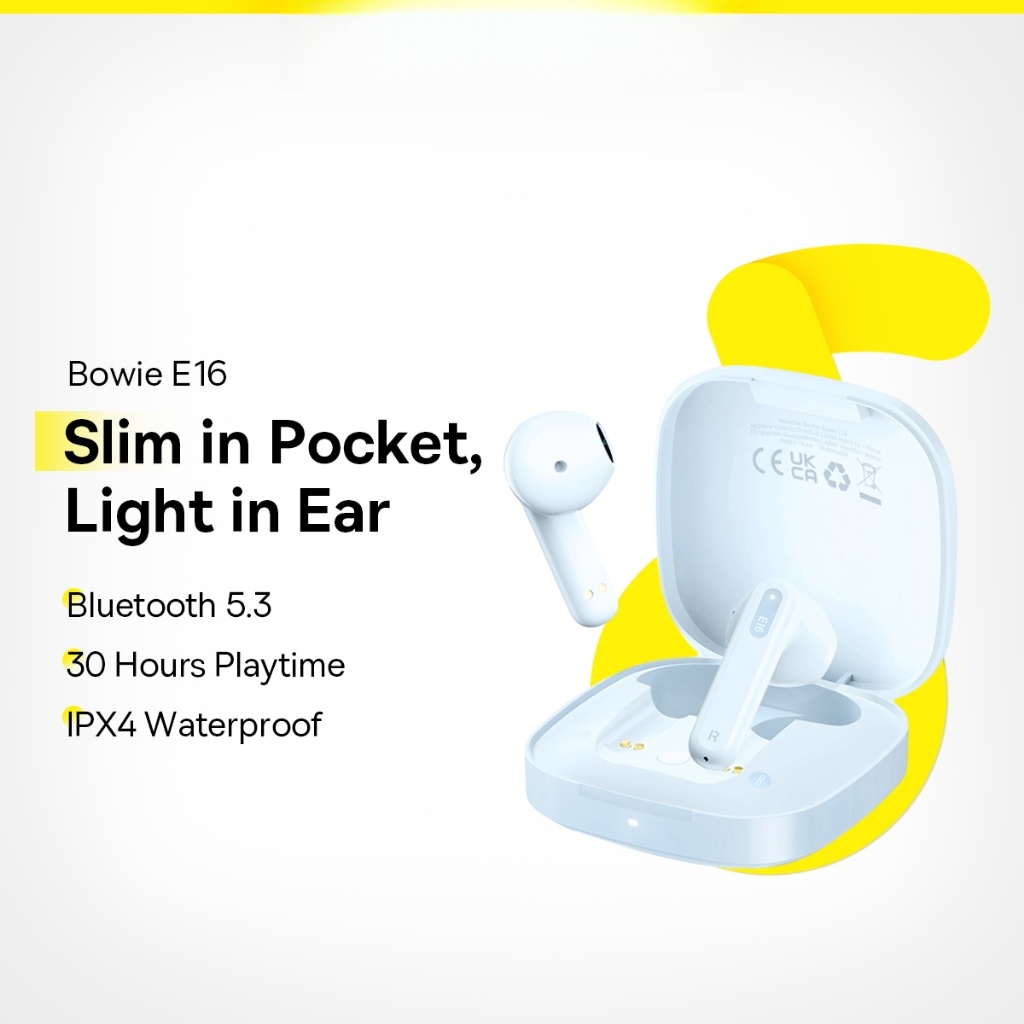 Baseus Tai Nghe Nhét Tai e16 tws 5.3 bluetooth Không Dây Chống Thấm Nước ipx4 30h