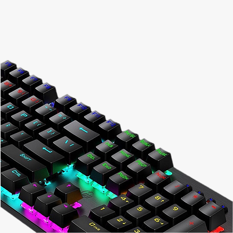 Bàn phím cơ chính hãng HP GK100F kết hợp bàn phím chơi game có đèn nền 104 phím Led đẹp phù hợp cho PC và Laptop