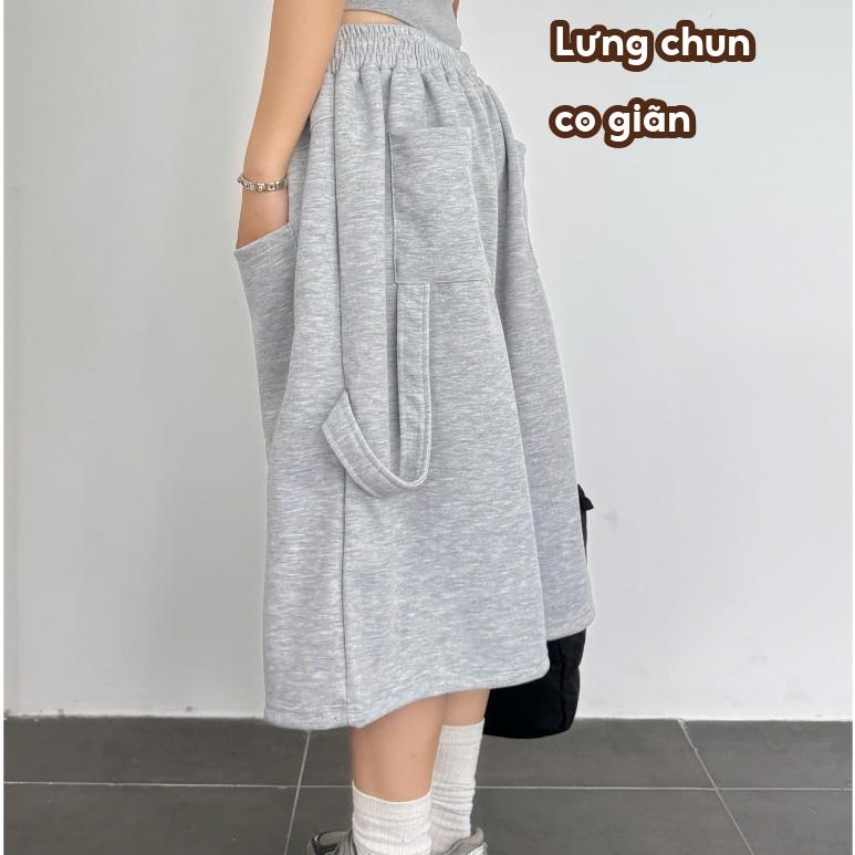 Quần Short Dây Nỉ Chân Cua Ống Rộng Unisex Nam Nữ_SSSTore.Aesthetic Women Ong Pants
