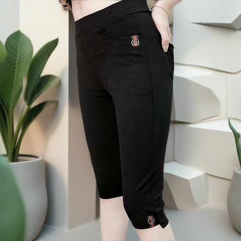Quần ngố nữ/ quần ngố nữ đẹp cạp cao gấu lệch vải cotton, vải umi co giãn _ XUONG MAY THUVU