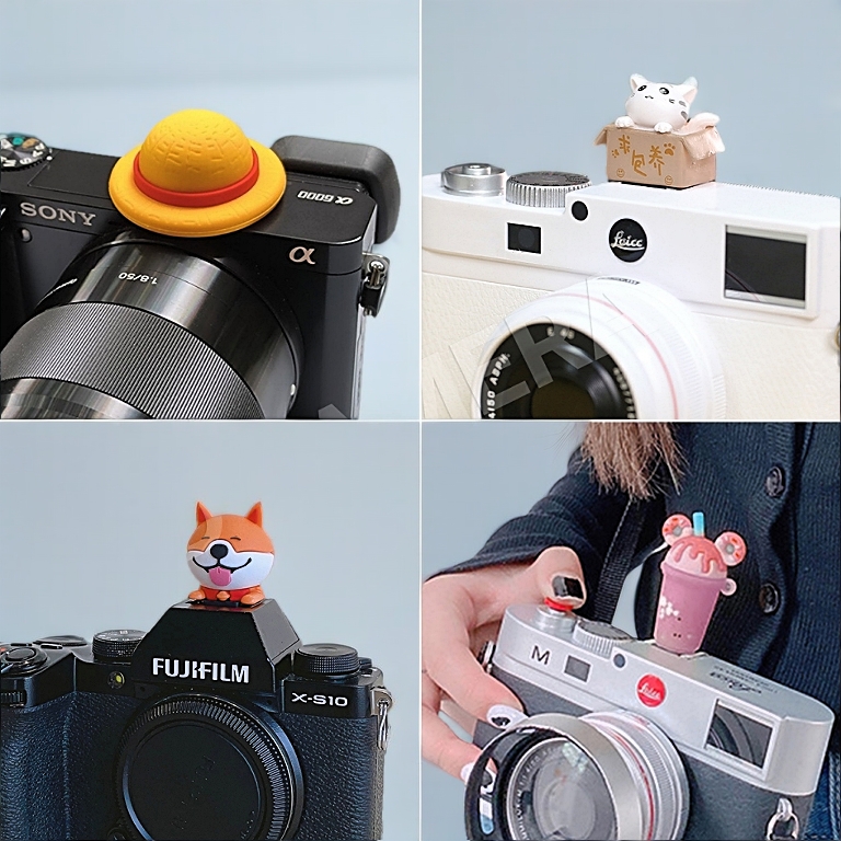 Nắp đậy Flash Ác Qủy, Thiên thần cute Dành Cho Máy Ảnh Canon Nikon Sony Fuijflim Nắp Che Chân Đèn Flash Hotshoe cao cấp