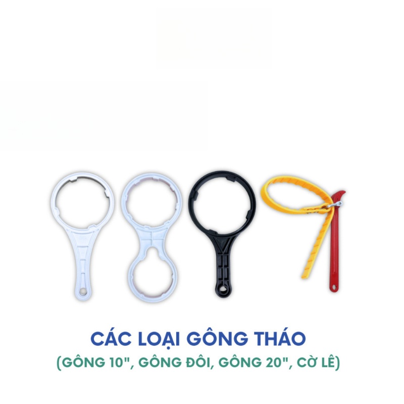 Tay Gông Vặn Tháo Cốc Lọc 123 10inch, 20inch Cho Máy Lọc Nước Giao Màu Ngẫu Nhiên