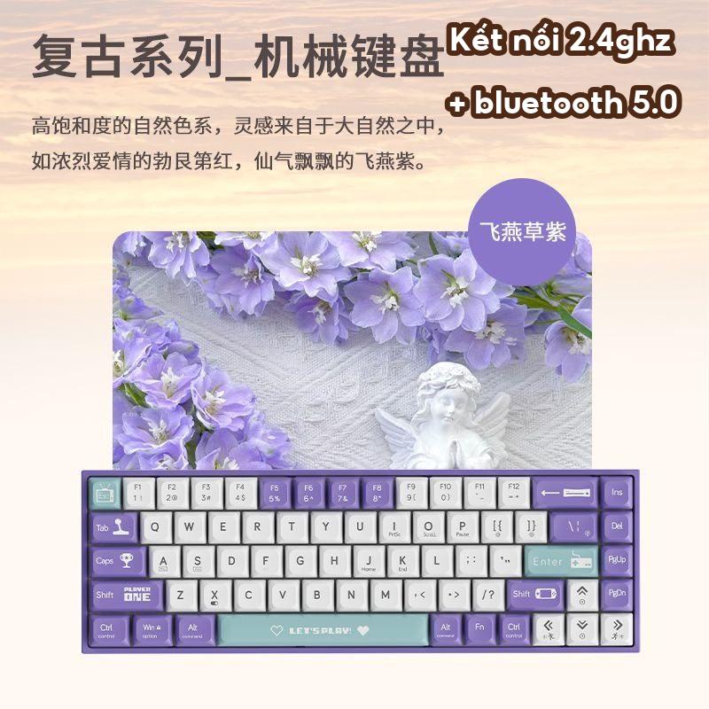 Bàn phím cơ Ajazz AK680 Hotswap - keycap PBT -  dây typec rời -hàng new chính hãng