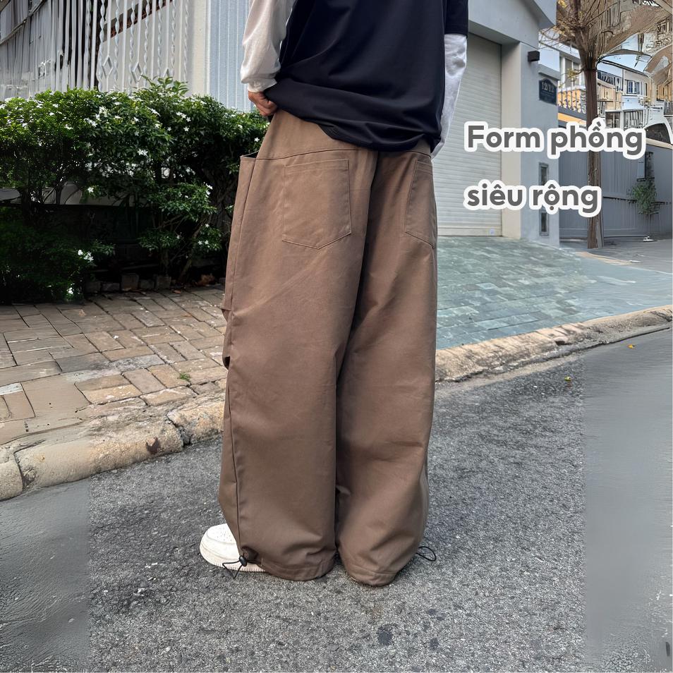 YOBA | Quần Kaki Form Phồng- Kaki Balloon Pants YOBA Ống Siêu Rộng,Camo Pants,Có Bigsize,Dancer,Streetwear,gymer