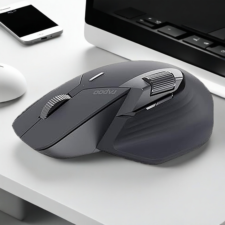 Chuột Không Dây Rapoo MT760 Mini | Bluetooth/2.4G/Có dây | Kết nối tối đa 5 thiết bị - Chính Hãng