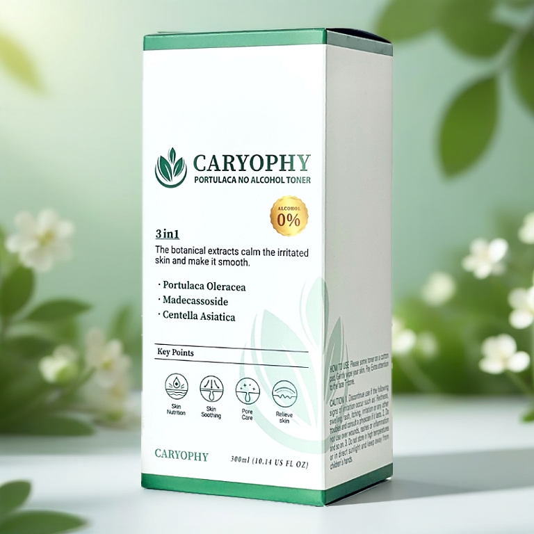 Nước Hoa Hồng Giảm Mụn Caryophy Portulaca Toner cấp ẩm ngừa mụn 300ml Duduhouse