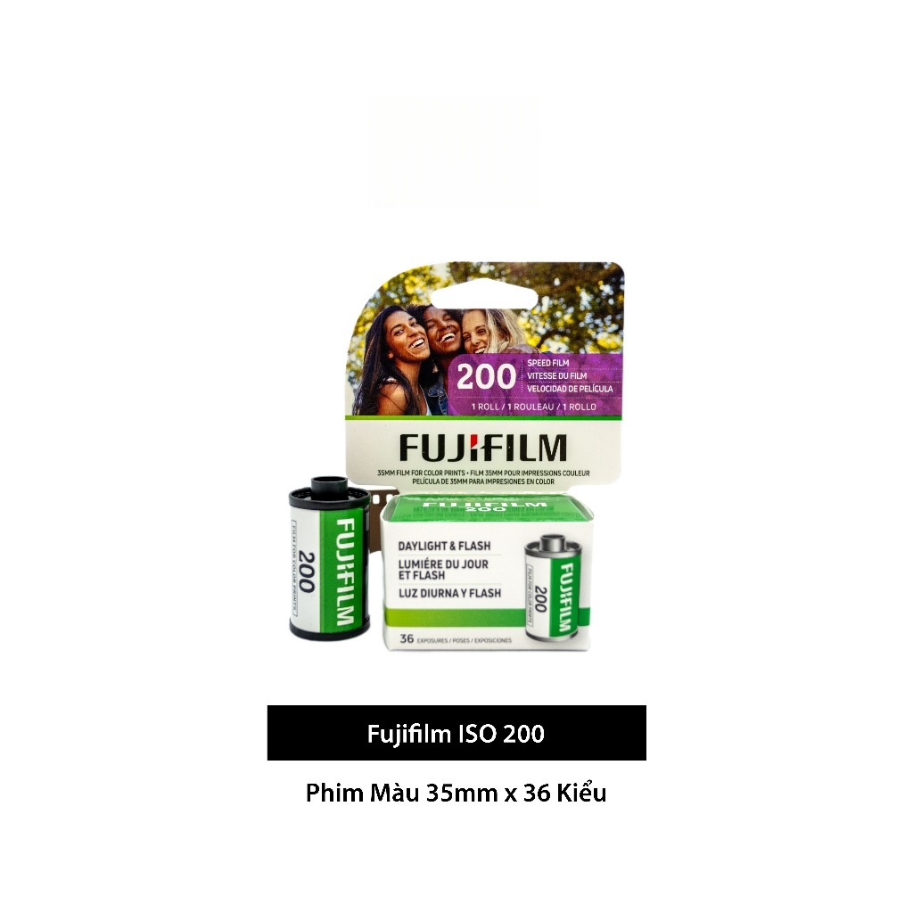 Phim Fujifilm ISO 200, Màu Color, 135/35mm x 36 Kiểu, Out Date Nhẹ Cho Máy Chụp Ảnh Film - LIIQ Flash