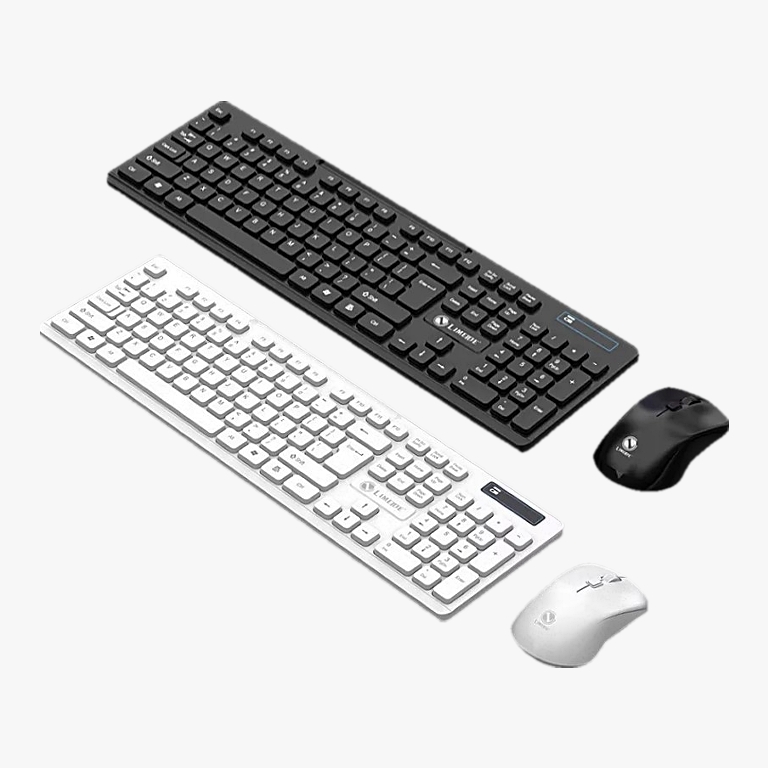 Bàn Phím Không Dây Kèm Chuột Máy Tính Combo USB Wireless 2.4Ghzz