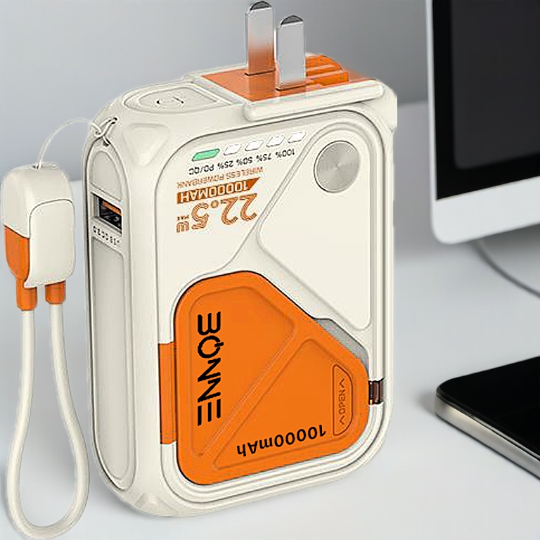 [TẶNG DÂY SẠC 4IN1+ TÚI ĐỰNG] Sạc Dự Phòng BP08, Củ Sạc Nhanh BONNE BP08 10.000 mAh 20.000 mAh Hỗ Trợ Sạc Không Dây