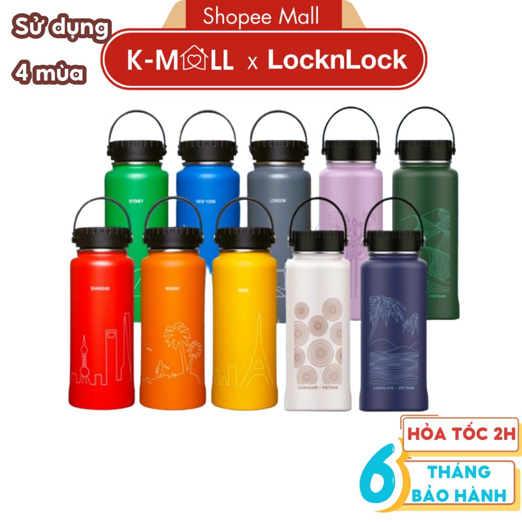 Bình giữ nhiệt LocknLock Riga Tumbler 897ml LHC4160 10 màu có khay lưới lọc trà , quai xách - K-MALL