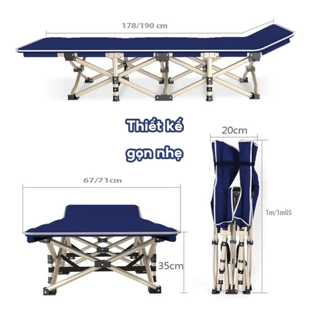 Giường xếp ngủ trưa văn phòng 71x190cm khung thép lớn, 67x178cm khung thường-giường văn phòng-giường xếp-giường ngủ trưa