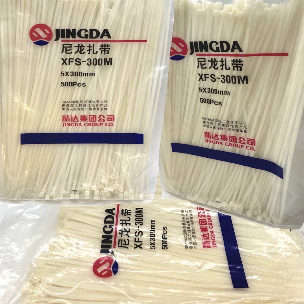 Dây rút nhựa thít nhựa lạt đen trắng Bó 100 cái 15cm 20cm 25cm 30cm 40cm DTN-100C