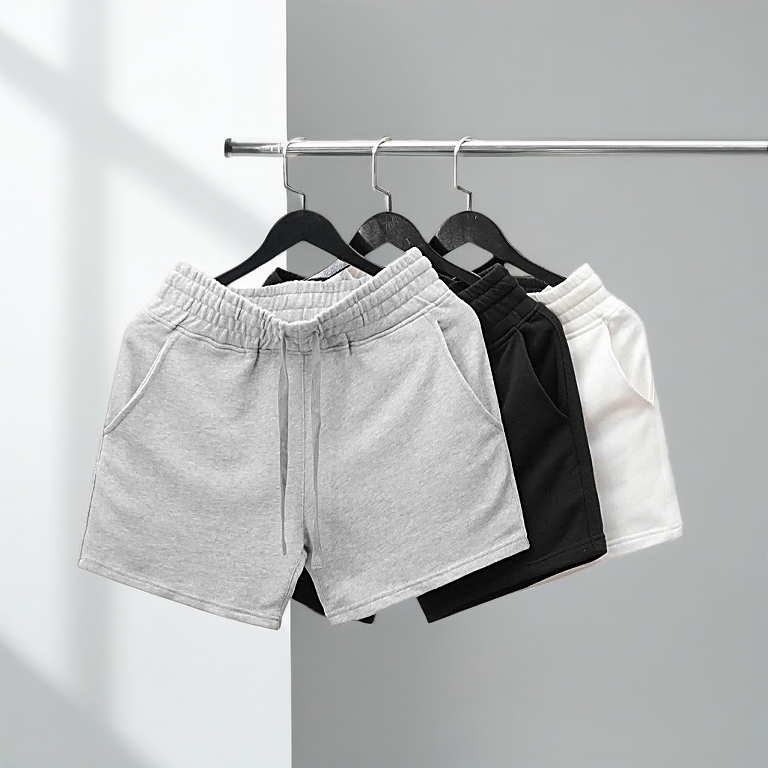 quần đùi cộc basic chất liệu vải da cá coton Menswear Pants Nam