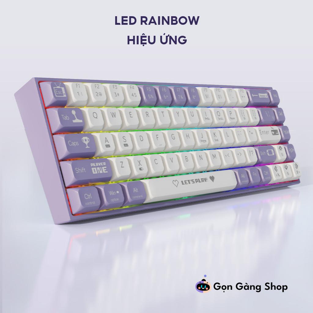 Bàn phím cơ HOTSWAP AJAZZ AK680, NHỎ GỌN, LED NHIỀU HIỆU ỨNG, Gongangshop68