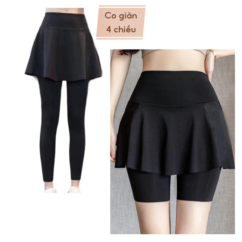size M-3XL, Quần bơi dài nữ liền váy ngoài kín đáo che nắng giữ nhiệt