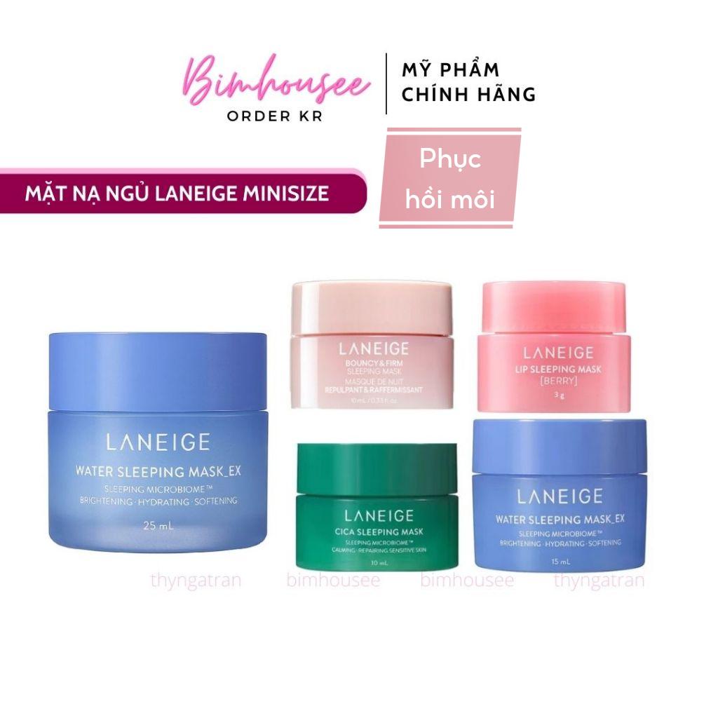 Mặt nạ ngủ môi Laneige Lip Sleeping mask 3g 10ml 15ml Minisize Laneige Cica Water Sleeping Mask Bouncy