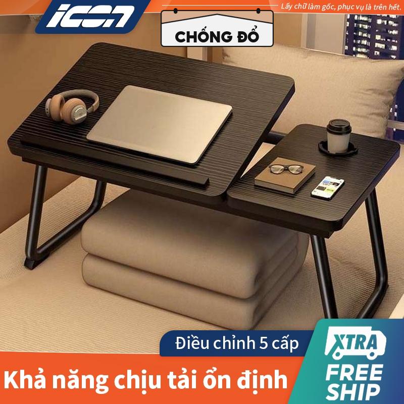 Bàn Làm Việc & Học Tập Gấp Gọn ICON - 5 Mức Điều Chỉnh, Khay Đựng Ly, Thiết Kế Đa Năng Cho Laptop Và Sách Vở