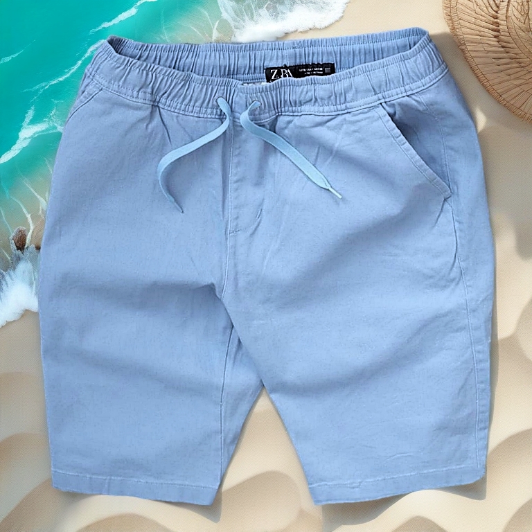 Quần short, quần short chun nam chất vải kaki mềm mịn, phom trên gối trẻ trung năng động