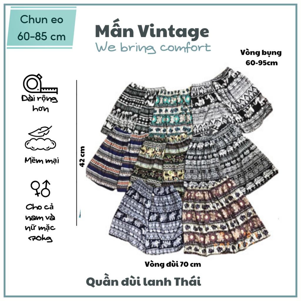 Quần đùi lanh mặc nhà dáng dài rộng hơn các mẫu trên thị trường nam nữ 45-70kg đều mặc được