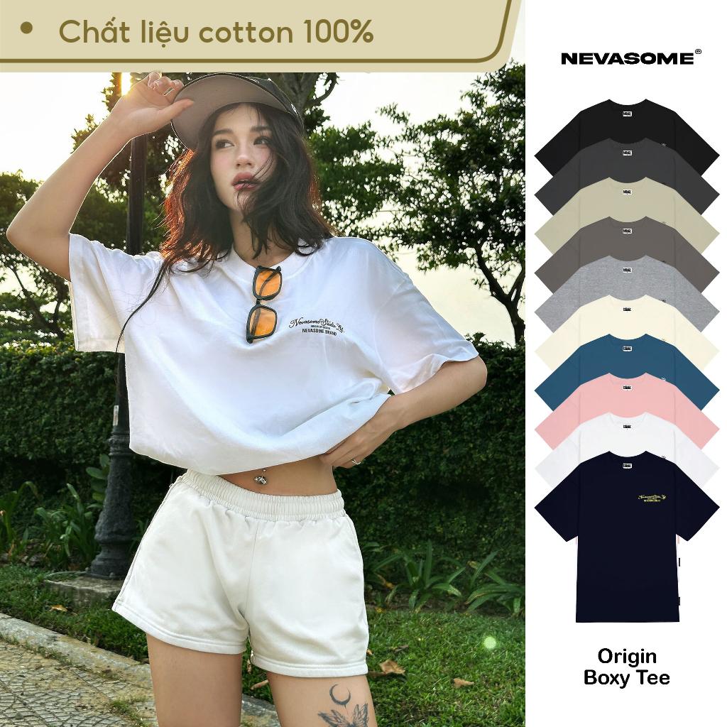 Áo Thun Boxy Local Brand NEVASOME Origin 10 Màu Cotton 260 gsm Tay Lỡ Form Boxy Rộng Nam Nữ Unisex