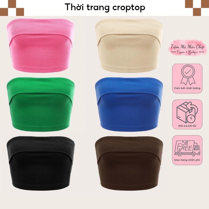 (CÓ SẴN TUỲ MÀU) Áo Ống Croptop Basic Cúp Ngực, Viền silicon chống tụt (Hàng Hãng), Áo Quây - ÁO KHÔNG CÓ MÚT NGỰC