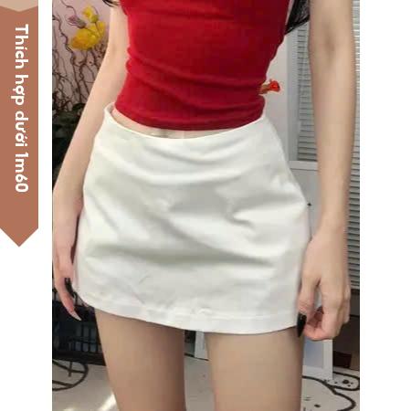 Chân váy cạp trễ form ngắn chất liệu cotton lạnh lót lụa KINI-FASHION.
