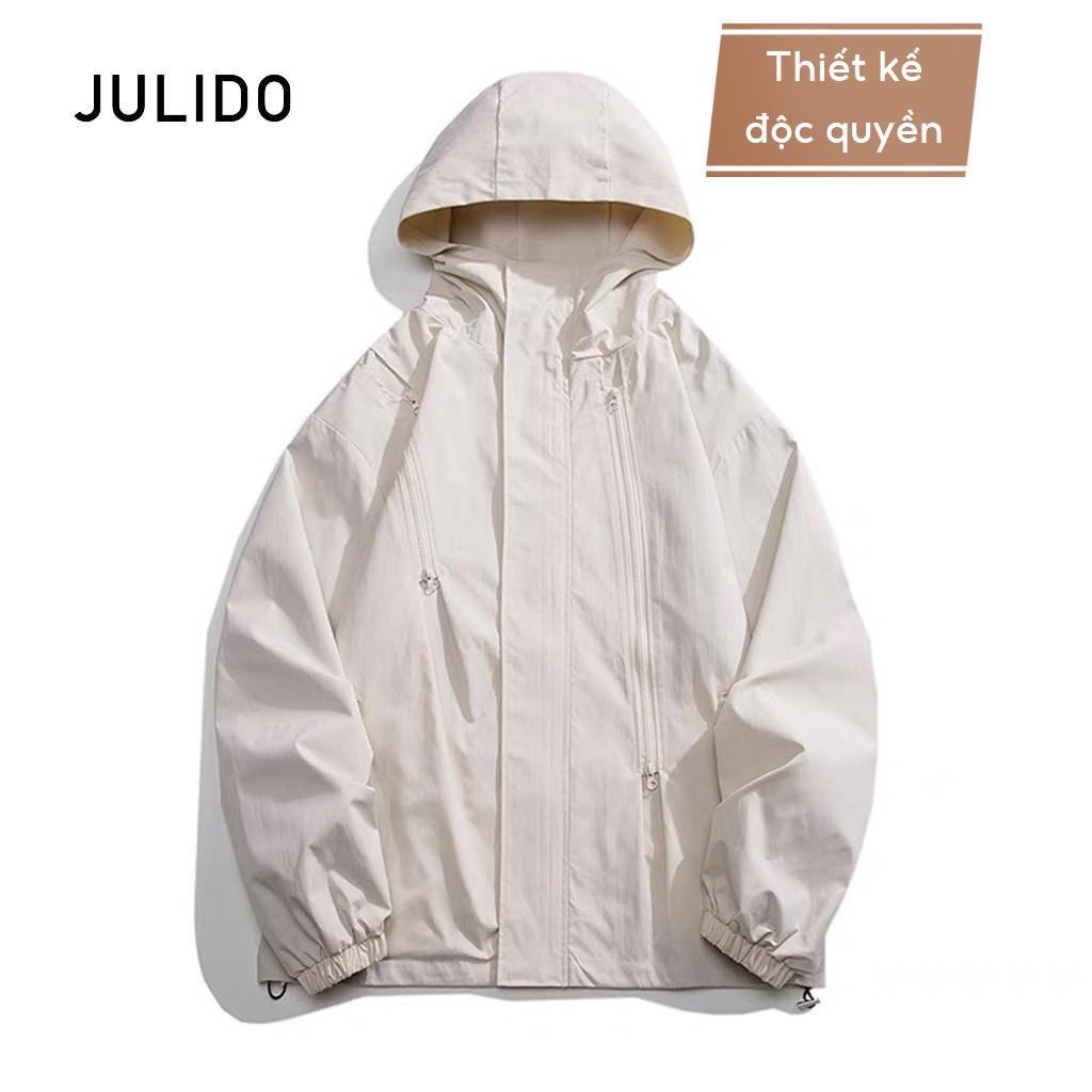 Áo khoác gió JULIDO nam chất liệu vải dù tráng bạc dày dặn chống tia uv