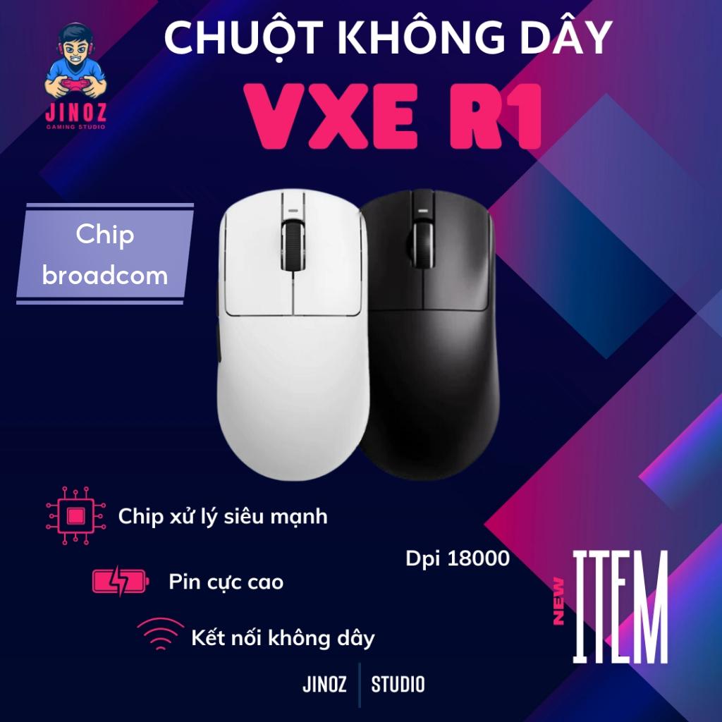 Chuột không dây VXE R1 SE | PROMAX Chuột gaming bluetooth chống ồn ôm tay - Jinoz Gaming Studio