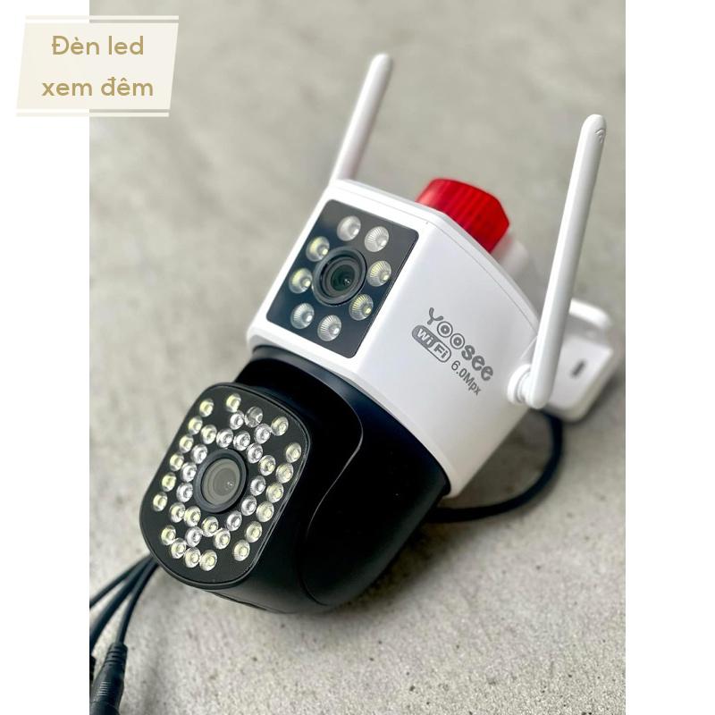 Camera YooSee 2 mắt lắp ngoài trời 8.0mpx FHD - Xem đêm có màu - góc rộng siêu nét