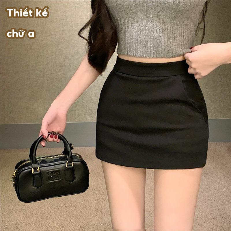 Chân váy ngắn chữ A dáng ôm [ có lót quần ]chất umi co giãn mềm mại tôn dáng Women