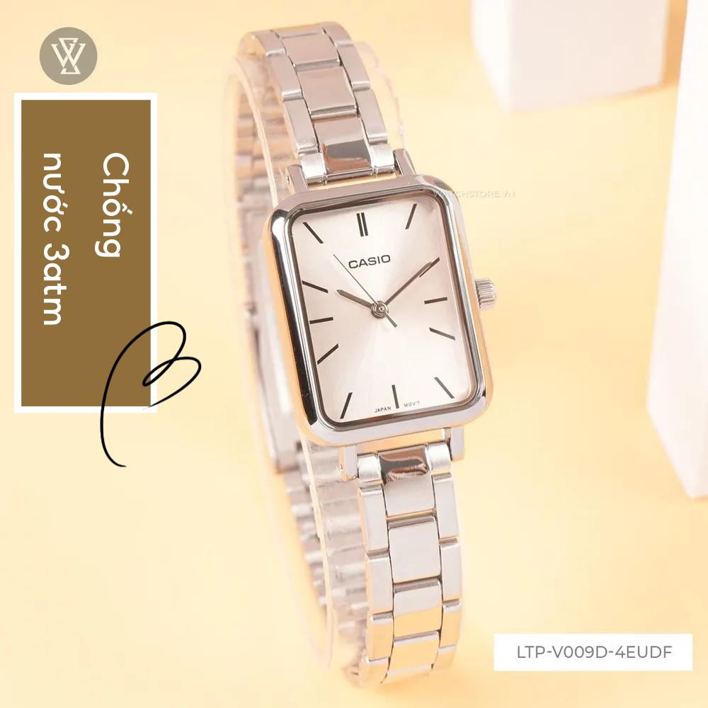 [Chính Hãng] Đồng Hồ Nữ Casio LTP-V009D Dây Kim Loại - Mặt Chữ Nhật Sang Trọng - Bảo Hành 1 Năm