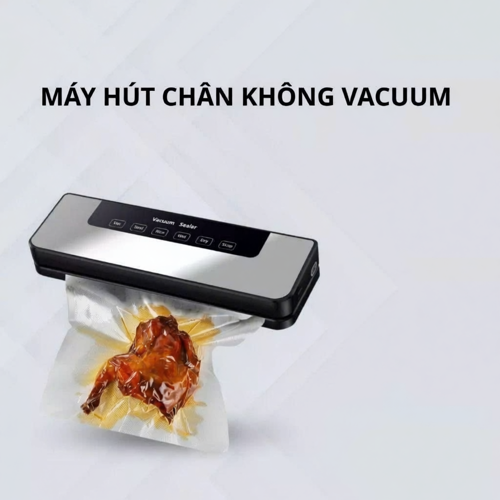 Máy Hút Chân Không MEXI - Hoàn Toàn Tự Động, Máy Đóng Gói Thực Phẩm Khử Trùng Bằng Tia Cực Tím