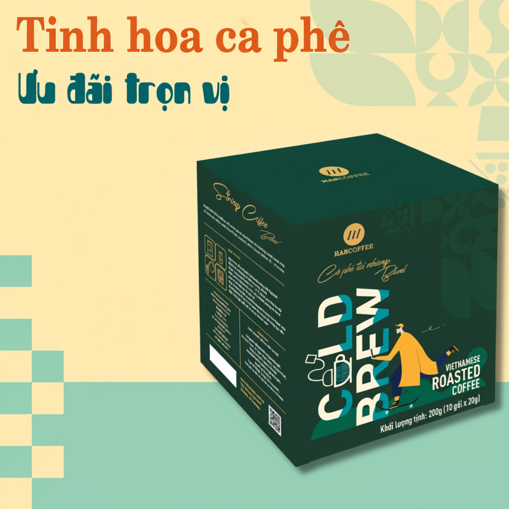 Cà Phê Ủ Lạnh Cold Brew Blend HANCOFFEE Nguyên Chất Đậm Vị