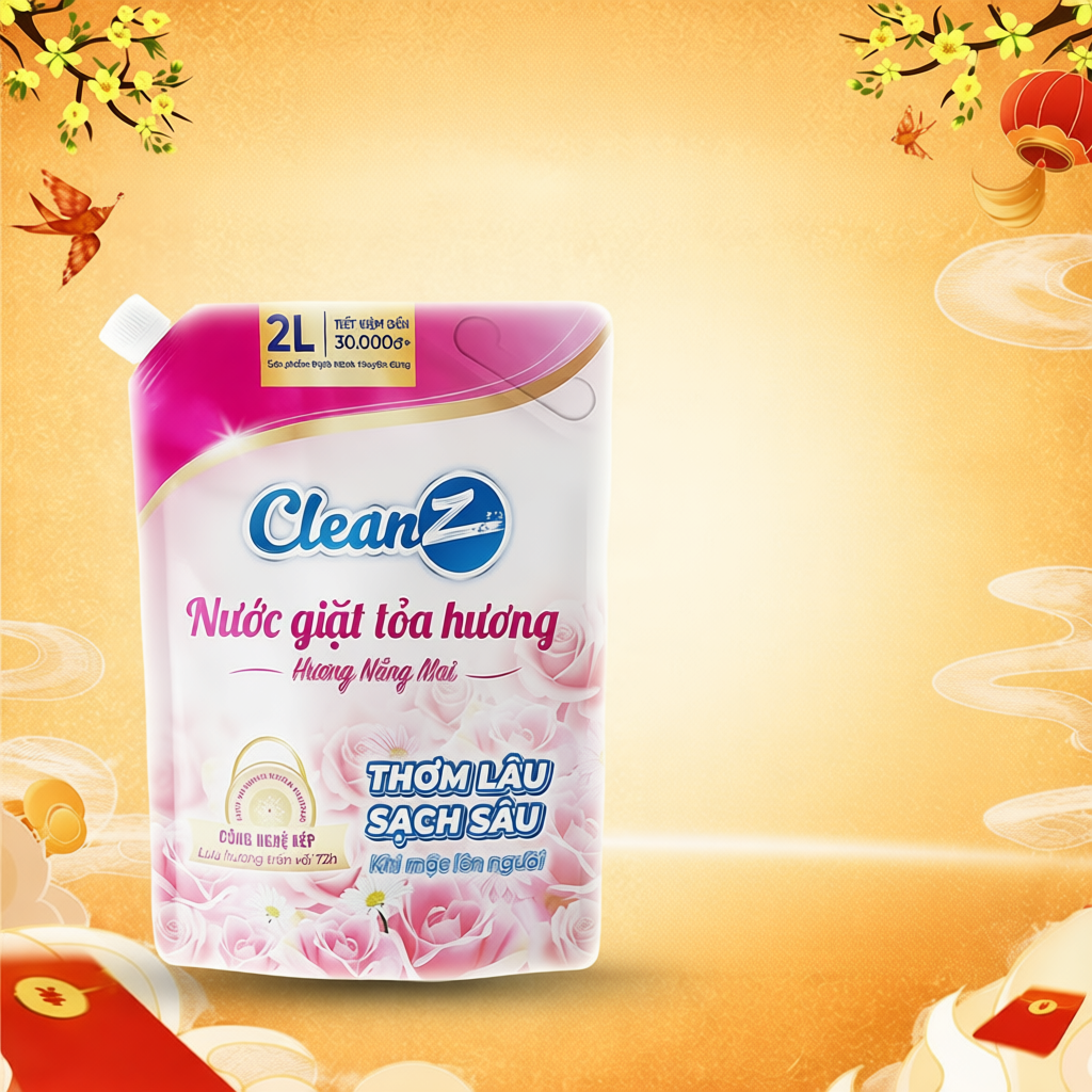 [MUA 1 TẶNG 1] Nước giặt xả tỏa hương CleanZ đánh bay vết bẩn, hương thơm mềm mại 2L