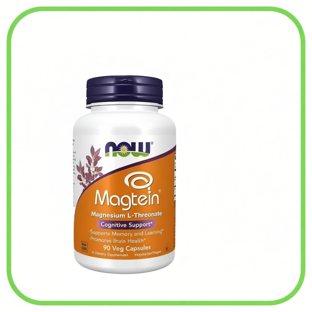 NOW Magtein Magnesium L-Threonate, 90 viên bổ sung magie giúp cải thiện trí nhớ, xương, tim mạch