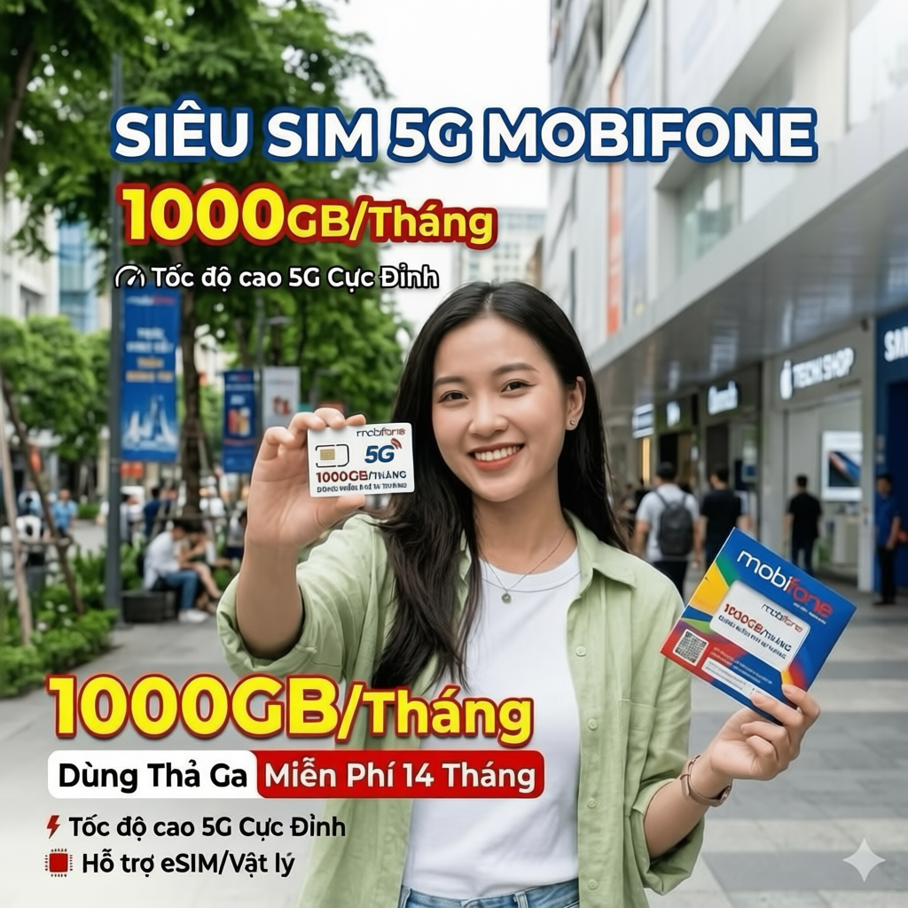 Sim Data Mobifone dung lượng khủng 500GB/tháng, tốc độ truy cập cao, không giới hạn