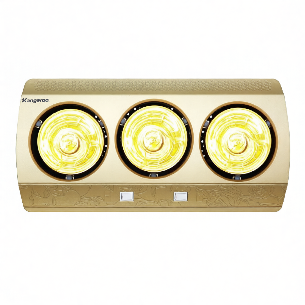 Đèn sưởi nhà tắm Kangaroo 3 bóng model KGWH03T - Công suất 825W