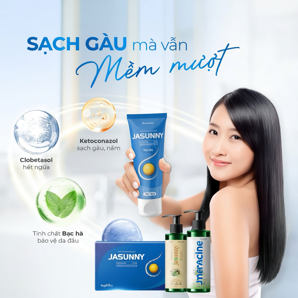 Dầu gội Jasunny phục hồi tóc hư tổn hiệu quả