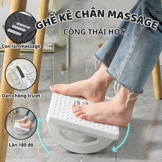 Ghế gác chân massage, kê chân Công Thái Học dân văn phòng, sinh viên, chơi game mát xa thư giãn, giảm stress