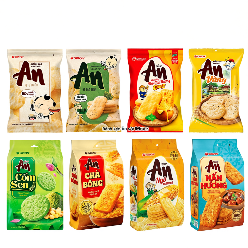 Snack Bánh gạo nướng An Orion đủ vị