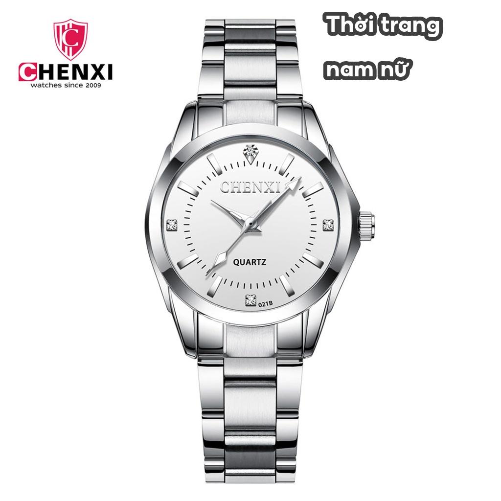 ĐỒNG HỒ NAM NỮ CHENXI-Hàng Chính Hãng - Dây Thép Đúc Đặc Không Gỉ - Mặt Chống Xước - Đồng Hồ Chống Nước ( Mã: CX01)